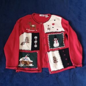 Tabi International Holiday Collection Medium Christmas Sweater Cotton Knit